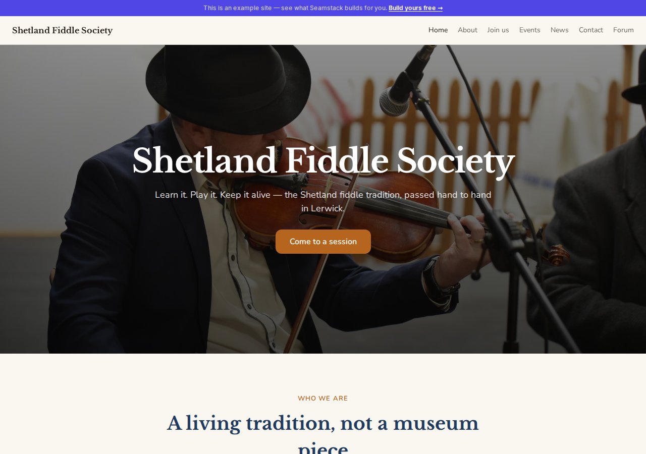 Shetland Fiddle Society — built with Natterio